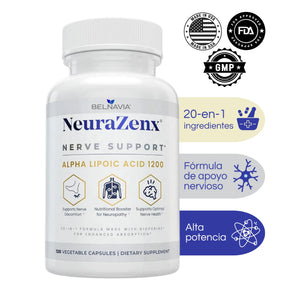 NeuraZenx® Nerve Support - Fórmula 20 en 1 (60 - 120 cápsulas)