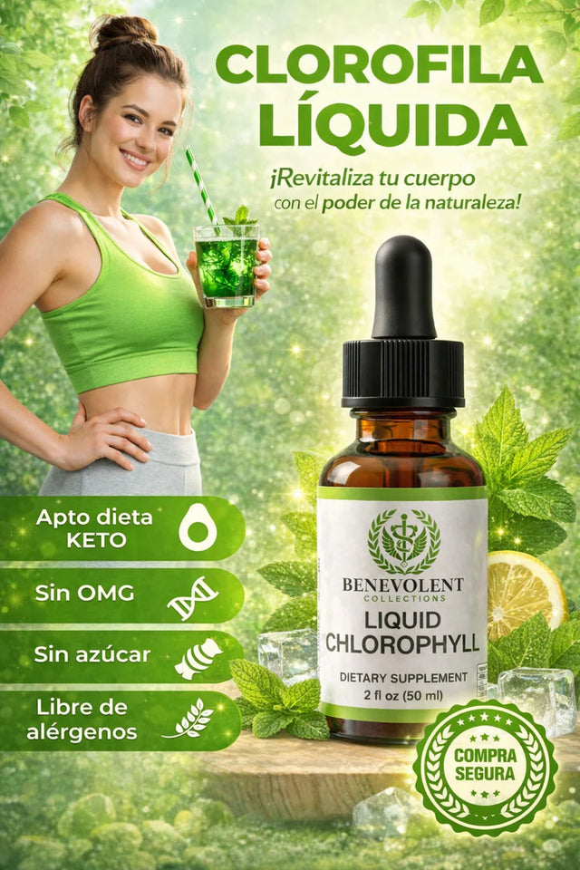 CLOROFILA LÍQUIDA- REVITALIZA TU CUERPO DE MANERA NATURAL